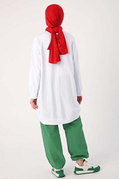 ALLDAY Λευκό πλισέ ριμπάνι με πλισέ στο πλάι