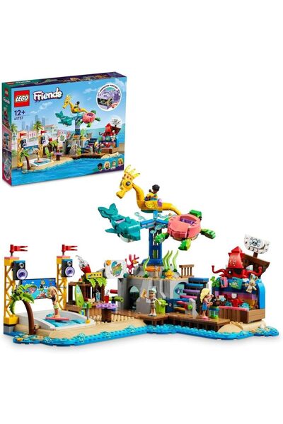 LEGO 41737 Friends Beach Amusement Park, Fun Fair Advanced Building Set with ...