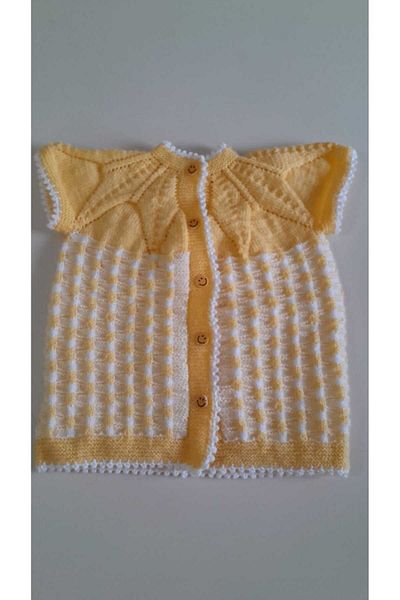 Papatyam Hand Knitted Skewer Handwork Baby Vest Handwork Baby Kids Knit Vest/Nako Record Rope