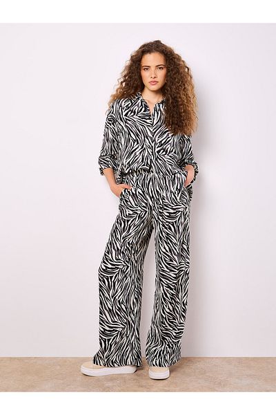 Apricot Zebra bedrucktes Hemd
