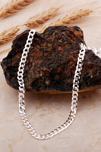 Sümer Telkari Gurmet 5 Mm 60 Cm İşlemeli İtalyan Gümüş Erkek Zincir Kolye 8066