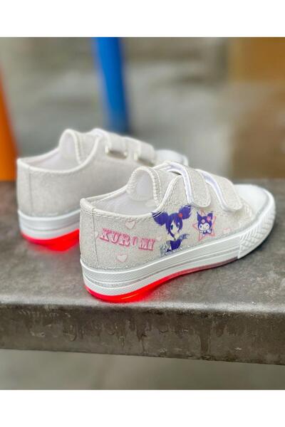 Surpie Shoes Kuromi Girl's Convers Lighted Casual Shoes - Size 31-35