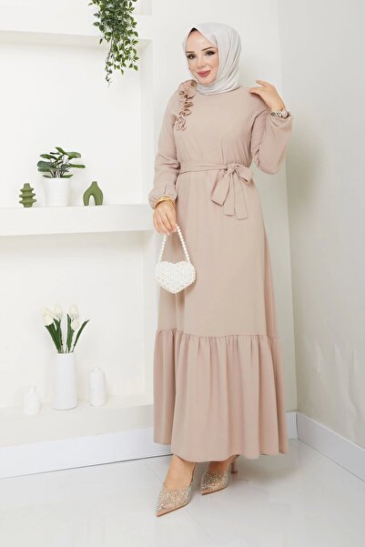 SERRA MODA Φαρδιά Εφαρμογή Hijab Φόρεμα κρεπ ύφασμα