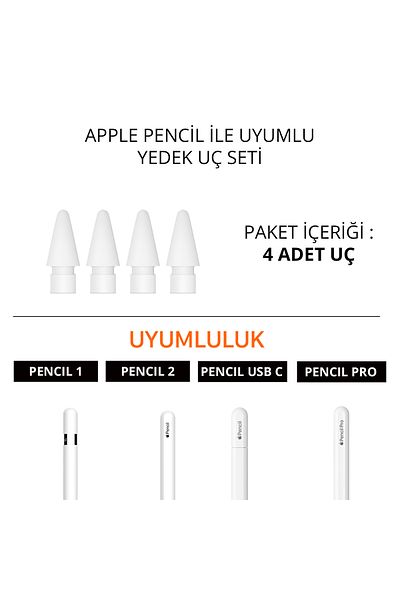 NovStrap Made Replacement Pencil Tip Compatible with Apple Pencil 1/2 Generation Pencil Usb-C Pencil Pro 4 Pieces