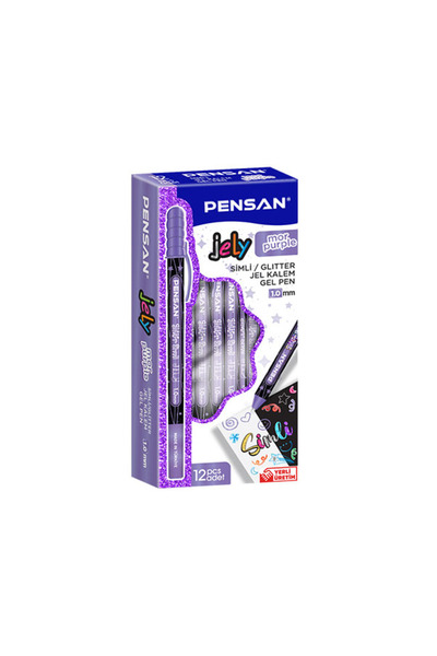 Pensan علبة 12 قلم جل جيلي جليتر جليتر