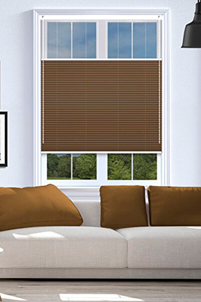 Perdejim Kahverengi Plicell Parrot 05 Katlanır Cam Balkon Perdesi - Ofis Perd...