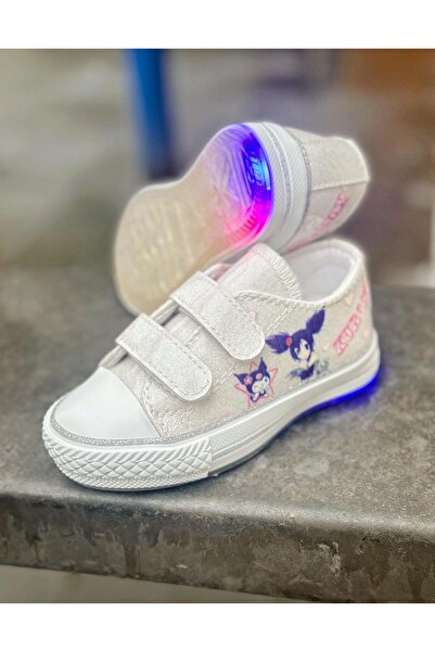 Surpie Shoes Kuromi Girl's Convers Lighted Casual Shoes - Size 31-35