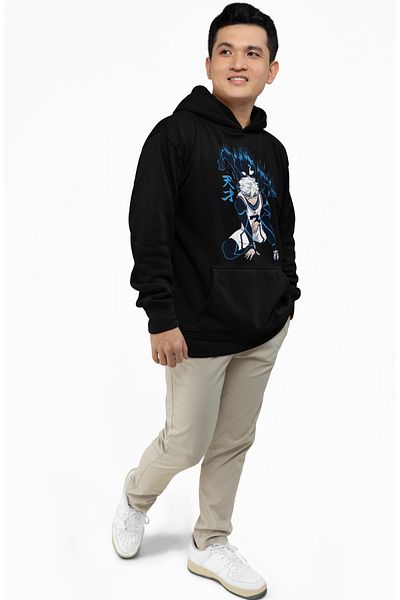 Fuddy Moda Hanorac cu glugă Bluelock Seishiro Nagi, hanorac cu glugă unisex supradimensionat cu imprimeu anime