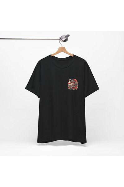 IVART Dragon Printed-Unisex - 100% βαμβακερό κοντομάνικο μπλουζάκι με κανονικό λαιμόκοψη