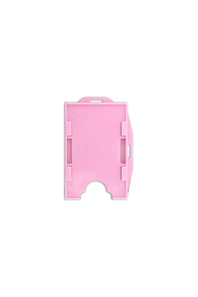 PABALAS Powder Color Name Badge Container with Horizontal and Vertical Double Card Bowl Staff Card Case Card Protector
