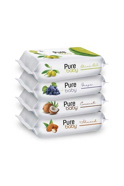 Sleepy Pure Baby Fruit Mixed 50 Sheets 12 Pack Wet Towels