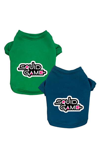 Buddy Store Kedi & Köpek Kıyafeti Ve Giysileri Bisiklet Yaka Squid Game Baskı...