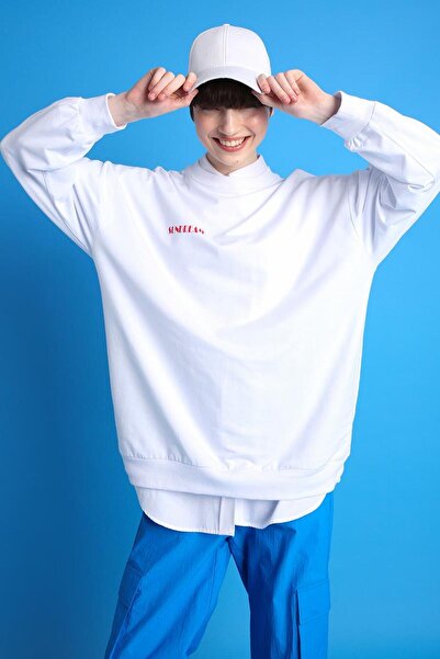 ALLDAY White Cotton Sundream Printed Sweatshirt