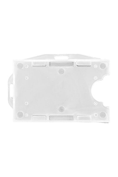 PABALAS Transparent Color Name Badge Container with Horizontal and Vertical Double Card Bowl Staff Card Case Card Protector