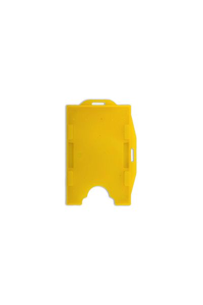 PABALAS Yellow Colored Name Badge Container with Horizontal and Vertical Double Card Bowl Staff Card Case Card Protector