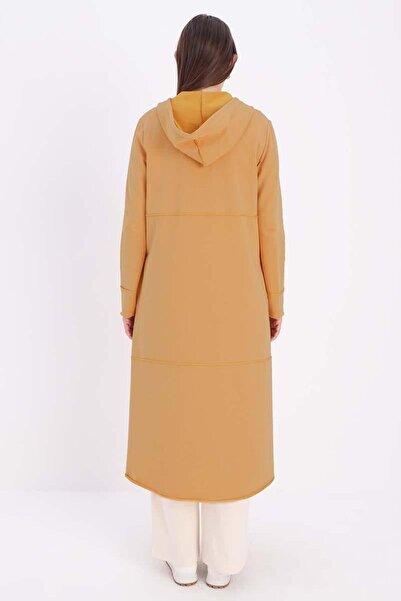 ALLDAY Ανοιχτό κίτρινο με κουκούλα με φερμουάρ ζακέτα