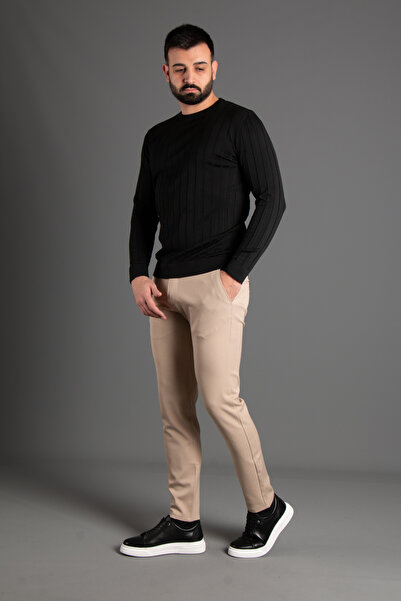 ZEKİ ÖZER ΑΝΔΡΙΚΟ ΠΟΥΛΟΒΕΡ ΜΑΥΡΟ ΥΦΗ ΡΙΓΕΣ