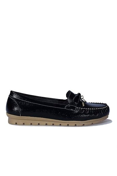 JADE Denim Patent Leather Black Rock Shoes