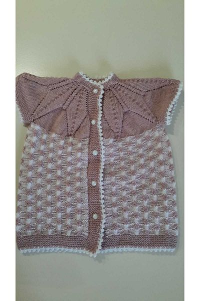 Papatyam Hand Knitted Skewer Handwork Baby Vest Handwork Baby Kids Knit Vest/Nako Record Rope