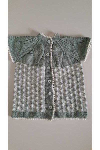 Papatyam Hand Knitted Skewer Handwork Baby Vest Handwork Baby Kids Knit Vest/Nako Record Rope