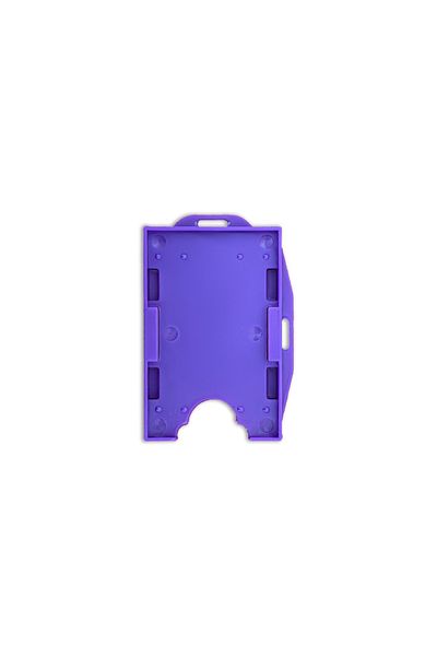 PABALAS Purple Color Name Badge Container with Horizontal and Vertical Double Card Bowl Staff Card Case Card Protector