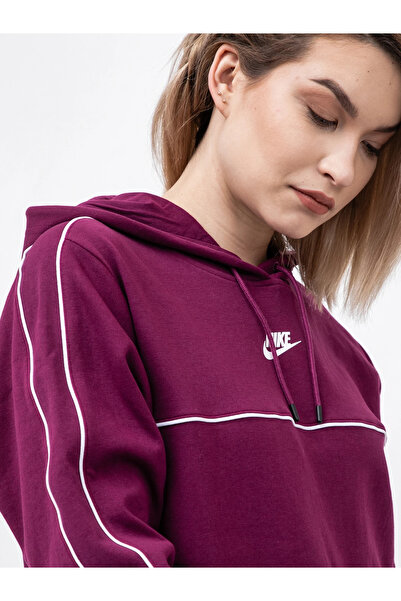 Nike Sportswear Millenium Fleece Hoodie Dress Mor Kadın Elbise