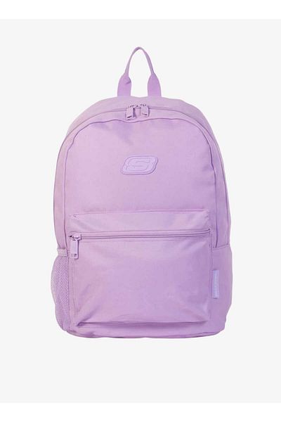 SKECHERS Logo Embossed Backpack with Zip Closure and Adjustable Shoulder Straps