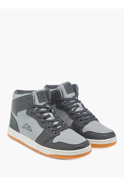 Oaklan by Shoexpress Colourblock High Top Sneakers with Lace-Up Closure