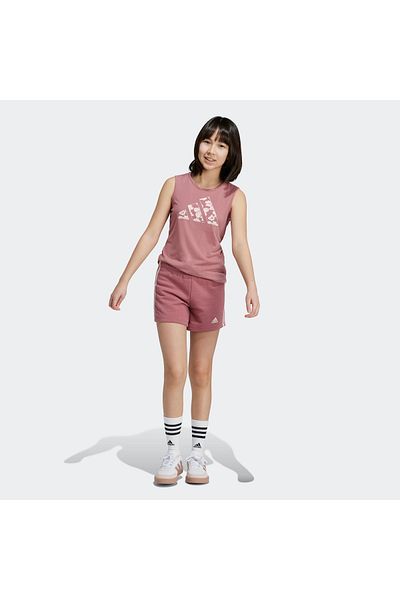 adidas Essentials 3 Stripes Παιδικό ροζ casual σορτς