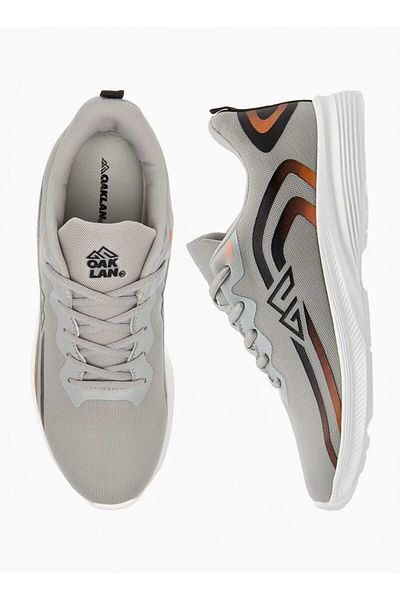 Oaklan by Shoexpress Logo Print Sports Shoes with Lace-up Closure