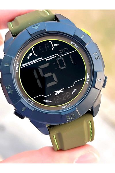 Reebok 50 Mt Waterproof Digital Unisex Wristwatch with Alarm Lighting and Stopwatch