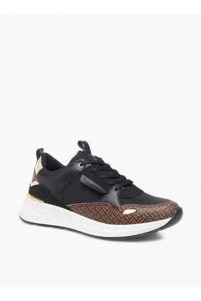 Flora Bella by Shoexpress Flora Bella Monogram Print Sneakers with Lace-Up Closure