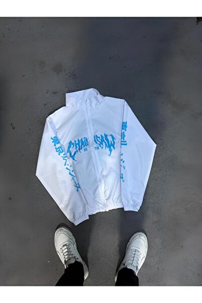 memetti m şekil Anime Çizgi Unisex Paraşüt Kumaş Oversize Baskılı Rüzgarlık Yağmurluk İnce Ceket