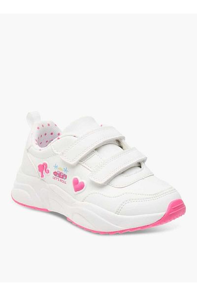 Barbie Applique Detail Sneakers with Hook and Loop Closure