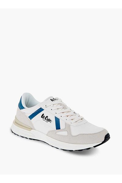 Lee Cooper Men's Logo Detail Sneakers with Lace-Up Closure