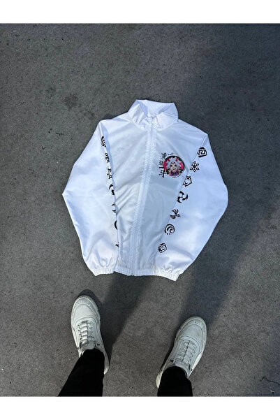 memetti m şekil Anime Çizgi Unisex Paraşüt Kumaş Oversize Baskılı Rüzgarlık Y...