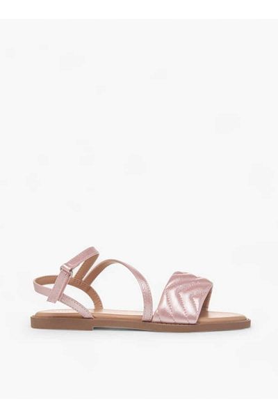 Little Missy Quilted Sandals with Hook and Loop Closure