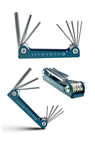 favorisepetim Yüksek Kaliteli Taşınabilir Katlanır Anahtar Altıgen Anahtar Al...