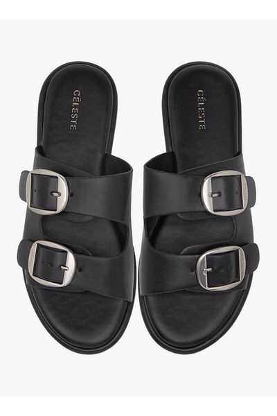 Celeste Women's Buckle Accent Slip-On Sandals