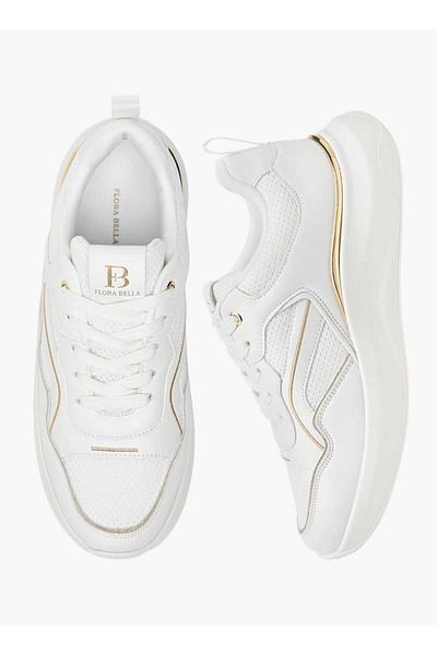 Flora Bella by Shoexpress Flora Bella Panelled Ankle Sneakers with Lace-Up Closure