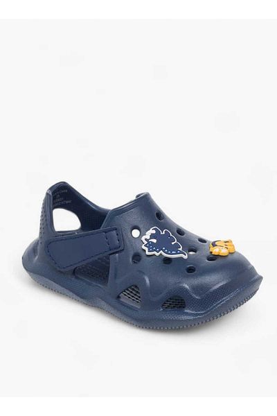 Aqua Aqua Dinosaur Applique Clogs with Backstrap