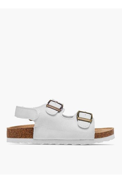 LBL by Shoexpress LBL by Shoexpress Buckle Detail Sandals with Hook and Loop Closure