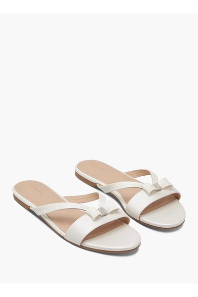 Flora Bella by Shoexpress Flora Bella Bow Accent Slip-On Sandals