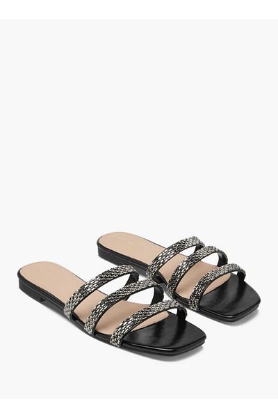 Flora Bella by Shoexpress Flora Bella Embellished Slip-On Flat Sandals