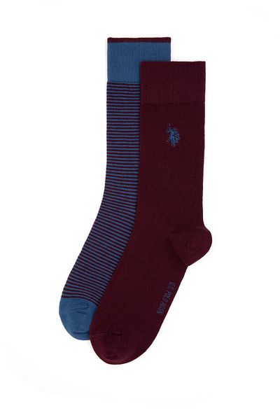 U.S. Polo Assn. Men's Burgundy Socks 50299035-Vr014