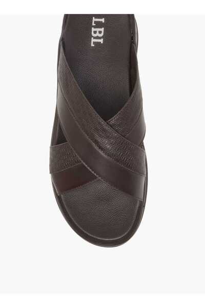 LBL by Shoexpress Textured Cross Strap Slip-On Arabic Sandals