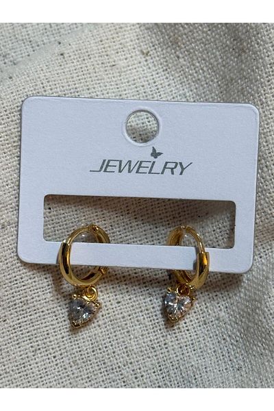 Deha Design Heart Stone Zircon Earrings
