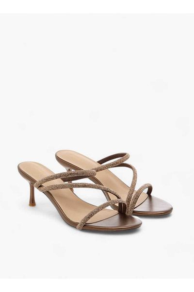Flora Bella by Shoexpress Flora Bella Embellished Cross Strap Slip-On Sandals