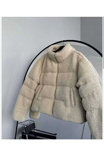 Tünel moda Plush Soft Fabric Embossed Coat
