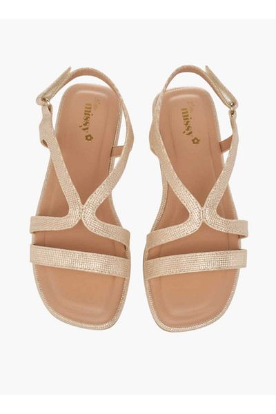 Little Missy Strappy Sandals with Hook and Loop Closure
